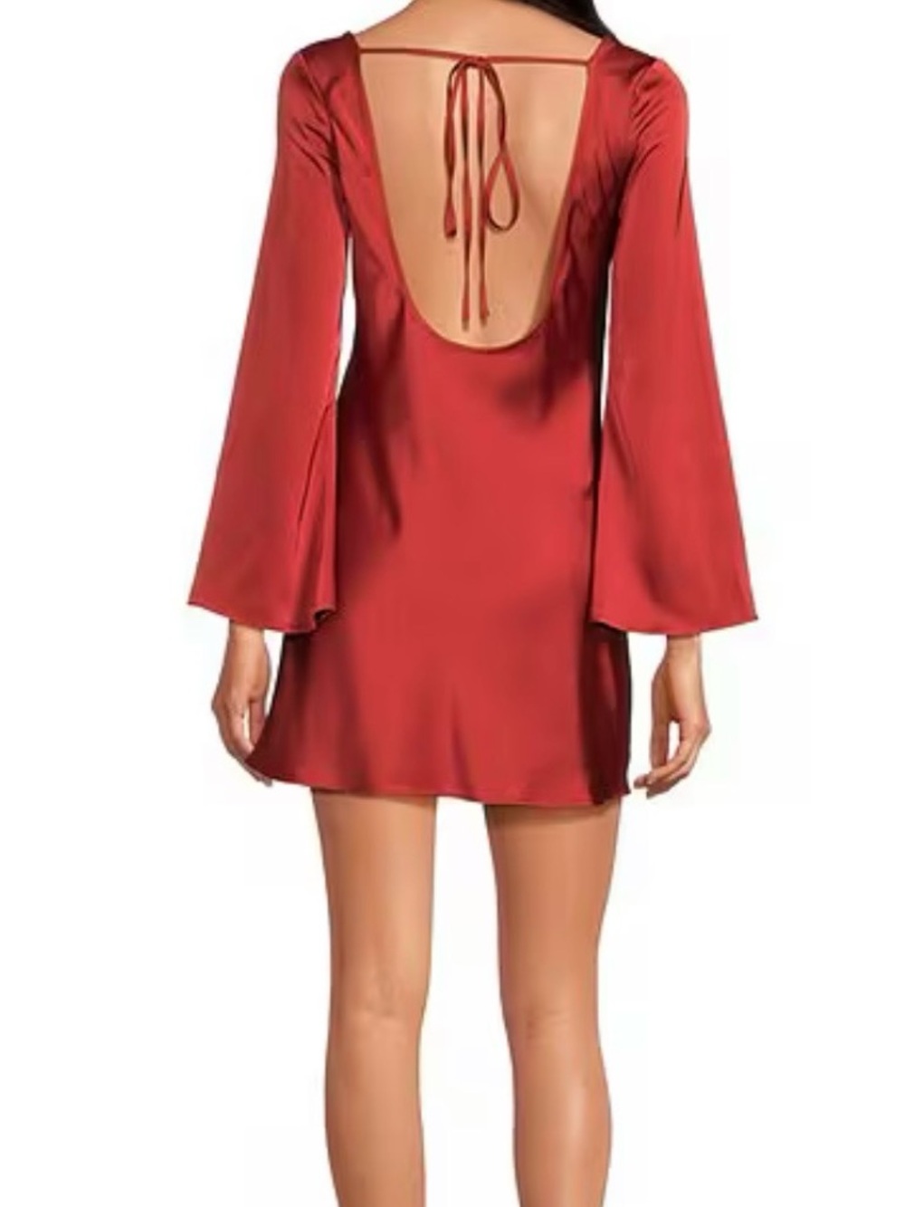 Gianni Bini Elegant Satin Dress with Scoop Back